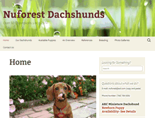 Tablet Screenshot of nuforestdachshunds.com
